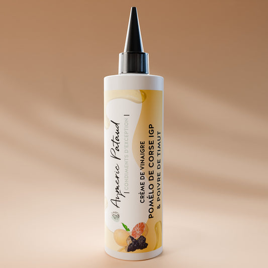 Crème de vinaigre de Pomélo de Corse IGP et Poivre de Timut – 250ml by Aymeric Pataud®