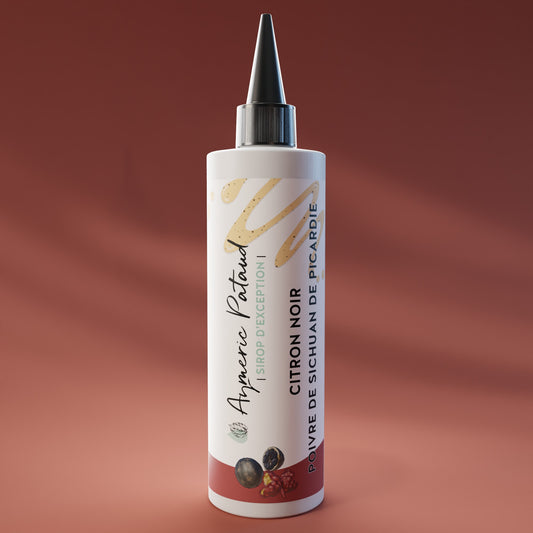 Sirop au Citron noir et Poivre de Sichuan de Picardie – 250ml by Aymeric Pataud®